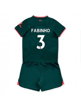 Liverpool Fabinho #3 Ausweichtrikot für Kinder 2022-23 Kurzarm (+ Kurze Hosen)
